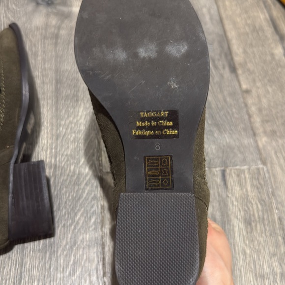 • Jeffrey Campbell • Taggart Almond Toe Booties
Olive Green Suede Leather 8 - Picture 6 of 6